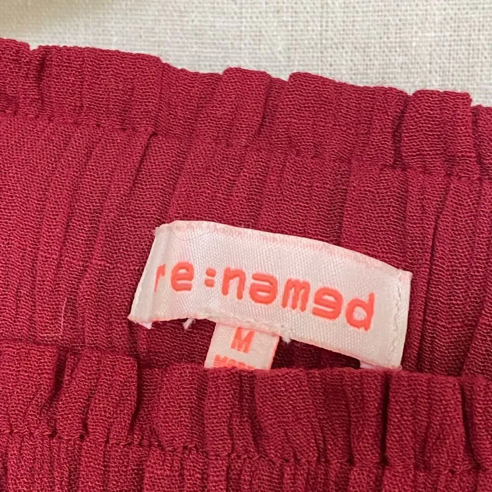 Renamed (M) Boho Maroon Off Shoulder Dress